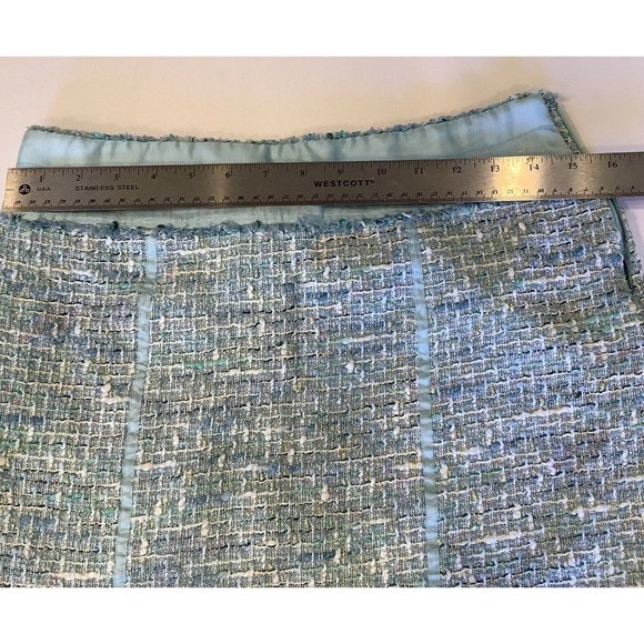 Ice Brand Tweed Mini Skirt Size 4 Pale Blue READ 90s Y2K - Picture 4 of 9